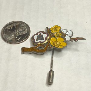 Vintage Retro Asian Hat Pin Brooch